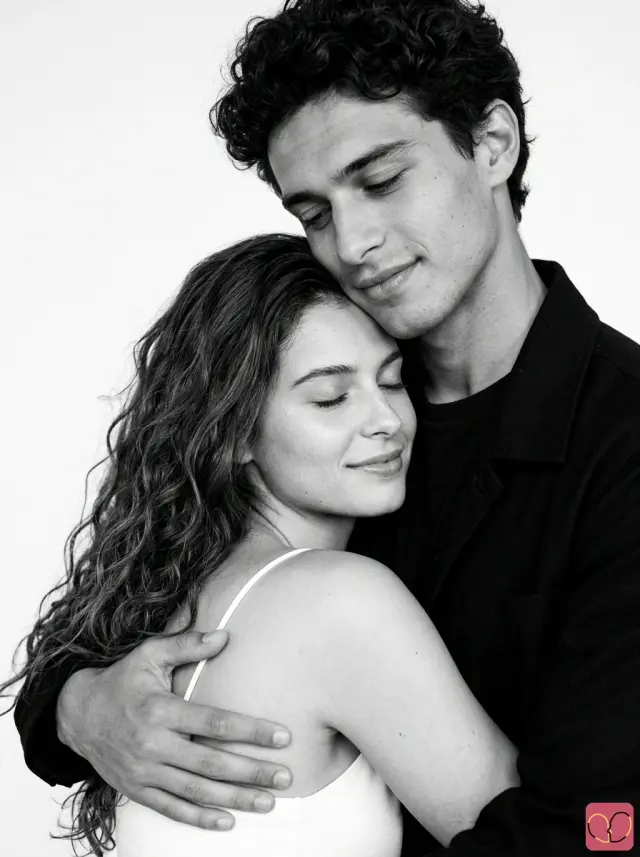 Black And White Studio Embrace