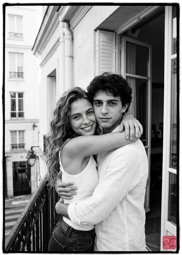Balcony Tight Hug Couple