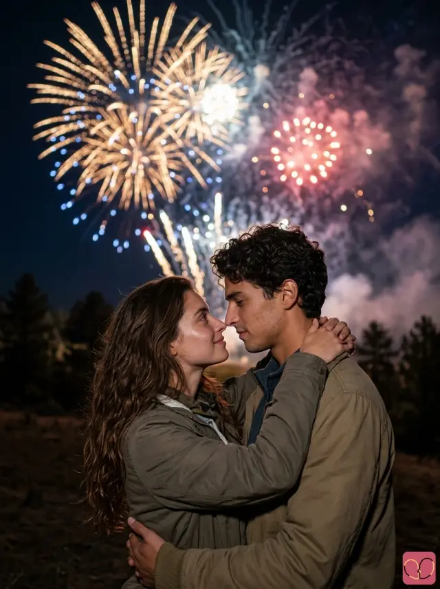 Festival Fireworks Embrace