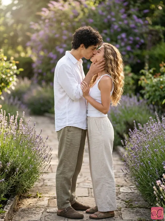 Garden Path Kiss Couple