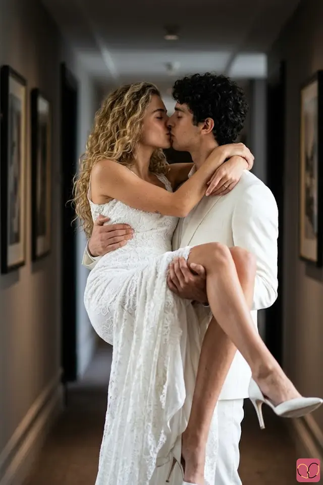 Wedding Lift Kiss Couple