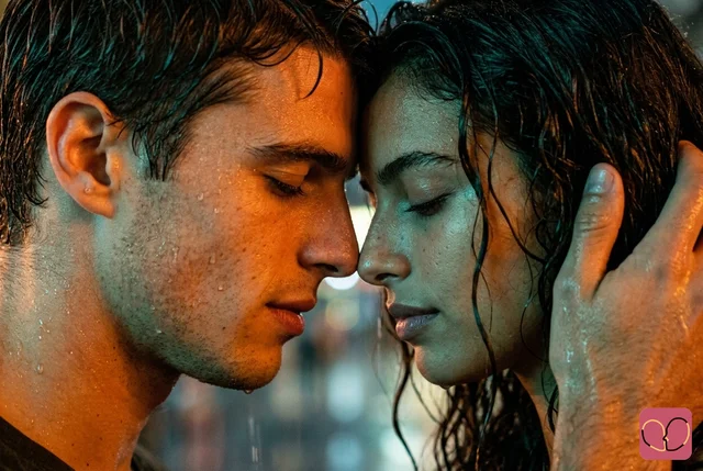 Wet Hair Rain Portrait Couple