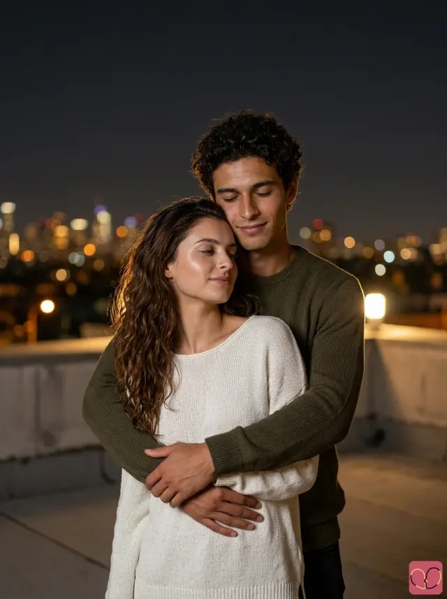 Rooftop Night Back Hug